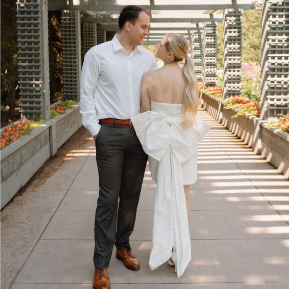 Rebecca Vallance Mini Daphne Ivory Dress with Bow - Picture 3 of 5